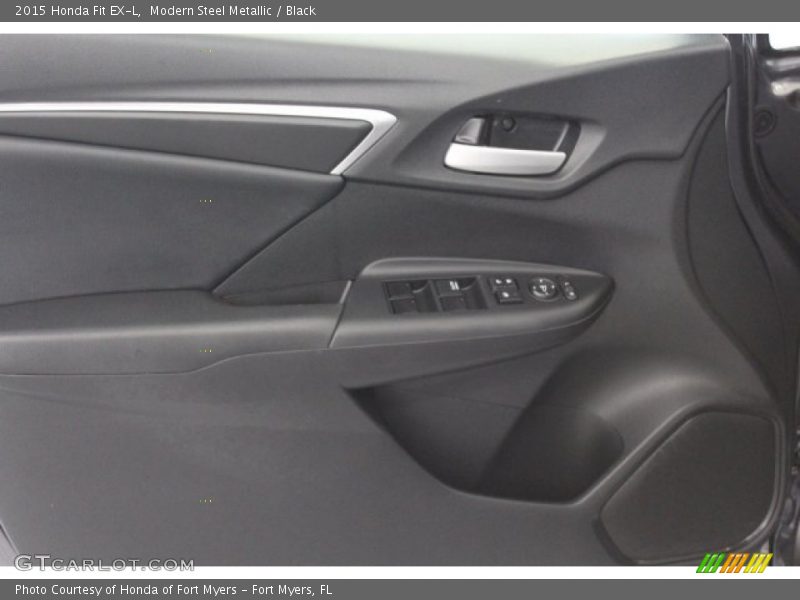 Modern Steel Metallic / Black 2015 Honda Fit EX-L