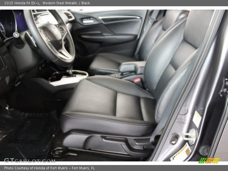 Modern Steel Metallic / Black 2015 Honda Fit EX-L