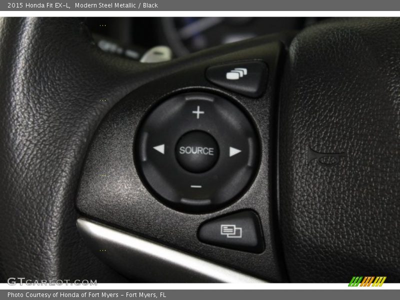 Modern Steel Metallic / Black 2015 Honda Fit EX-L