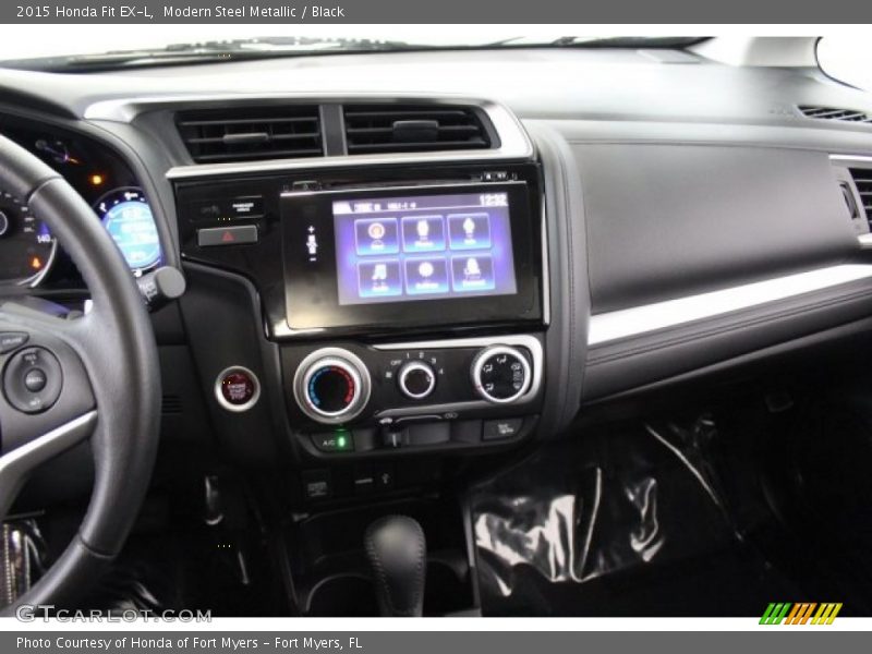 Modern Steel Metallic / Black 2015 Honda Fit EX-L