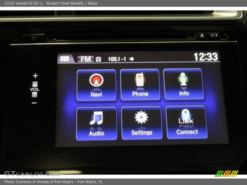 Modern Steel Metallic / Black 2015 Honda Fit EX-L