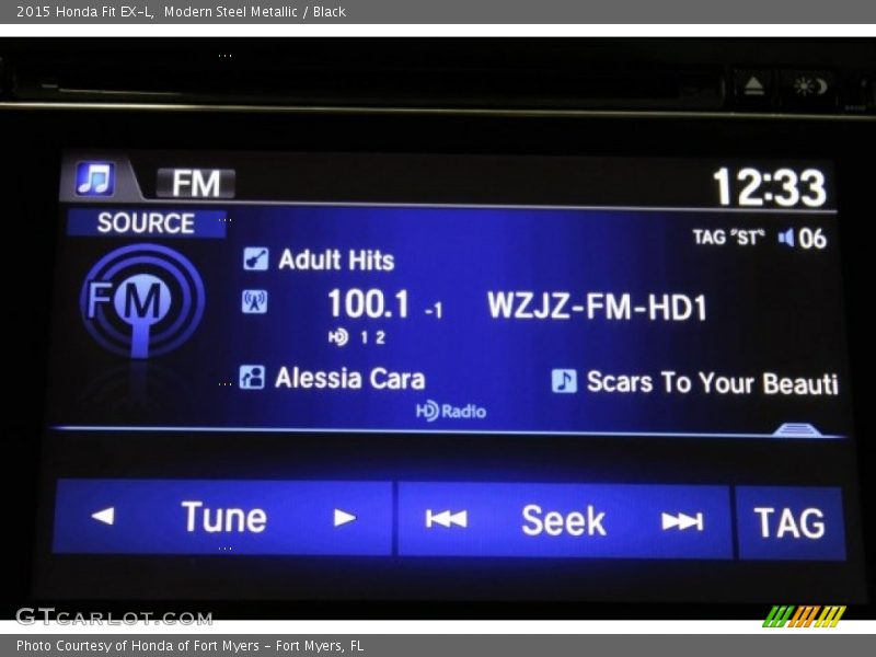 Modern Steel Metallic / Black 2015 Honda Fit EX-L