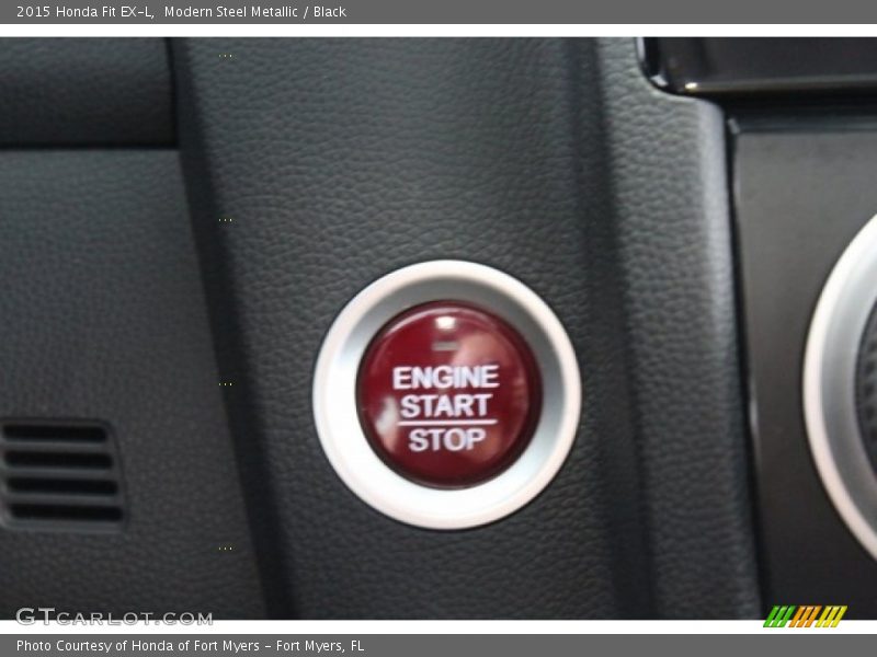 Modern Steel Metallic / Black 2015 Honda Fit EX-L