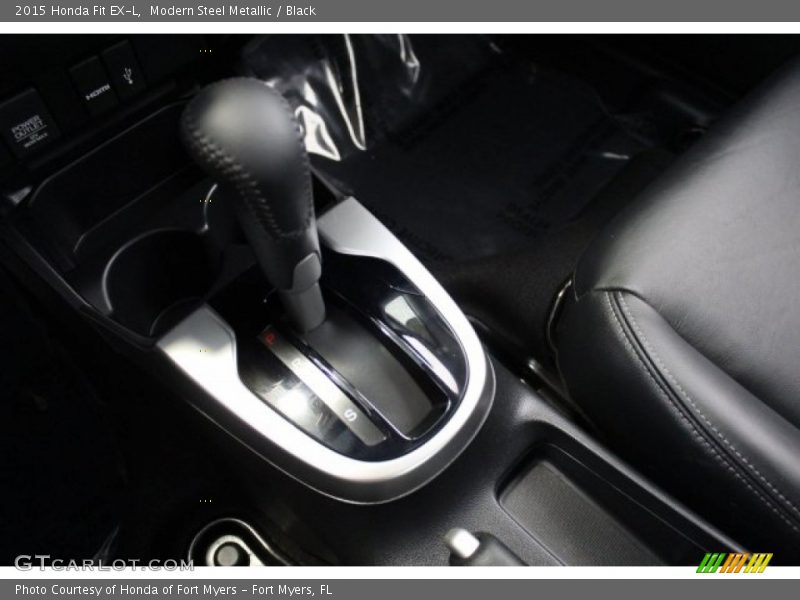Modern Steel Metallic / Black 2015 Honda Fit EX-L