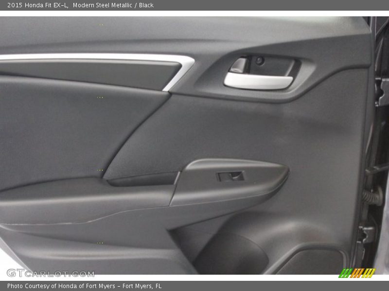 Modern Steel Metallic / Black 2015 Honda Fit EX-L