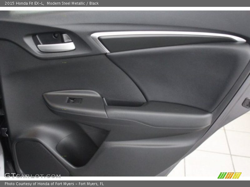 Modern Steel Metallic / Black 2015 Honda Fit EX-L