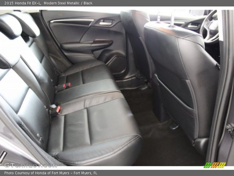 Modern Steel Metallic / Black 2015 Honda Fit EX-L