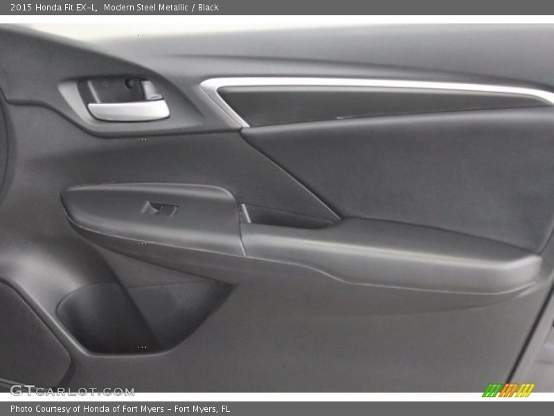 Modern Steel Metallic / Black 2015 Honda Fit EX-L
