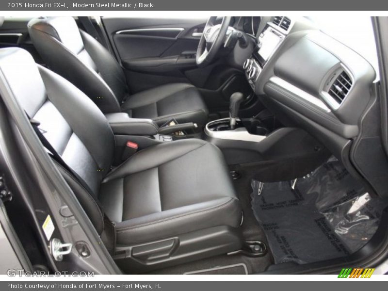 Modern Steel Metallic / Black 2015 Honda Fit EX-L
