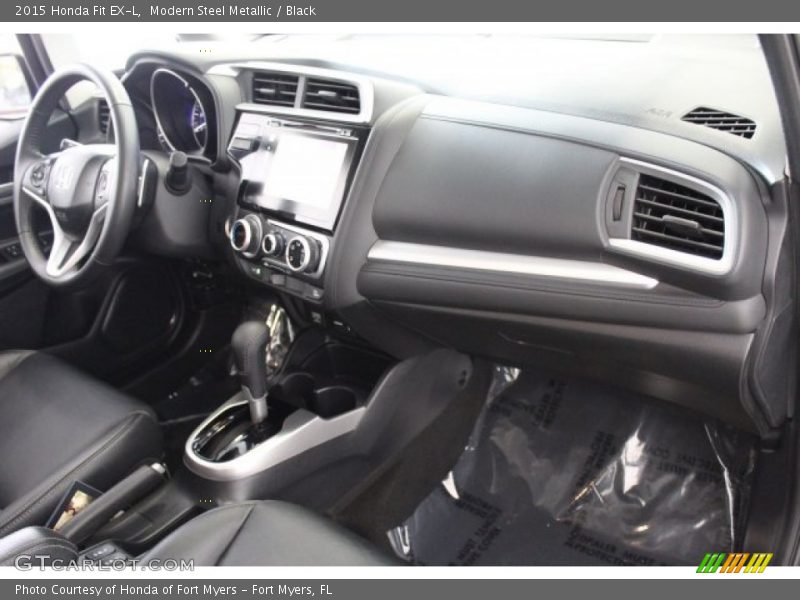 Modern Steel Metallic / Black 2015 Honda Fit EX-L
