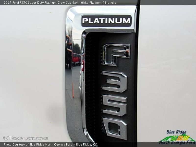 White Platinum / Brunello 2017 Ford F350 Super Duty Platinum Crew Cab 4x4