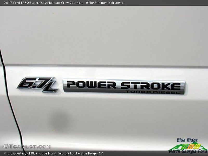 White Platinum / Brunello 2017 Ford F350 Super Duty Platinum Crew Cab 4x4