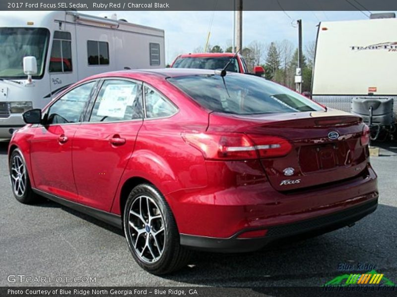 Ruby Red / Charcoal Black 2017 Ford Focus SEL Sedan