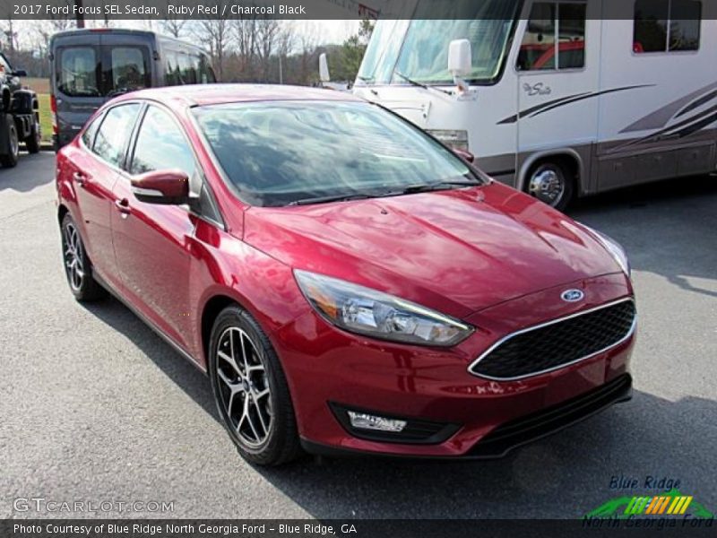 Ruby Red / Charcoal Black 2017 Ford Focus SEL Sedan