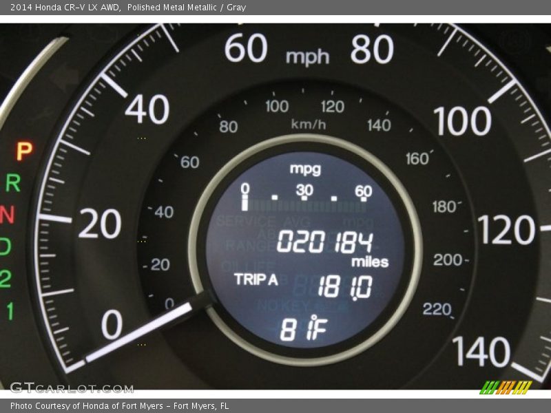 Polished Metal Metallic / Gray 2014 Honda CR-V LX AWD