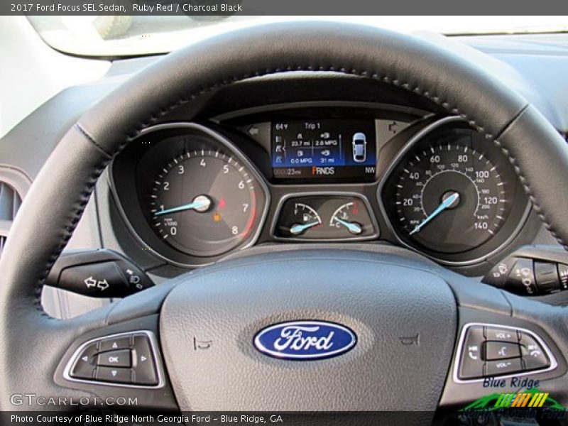 Ruby Red / Charcoal Black 2017 Ford Focus SEL Sedan
