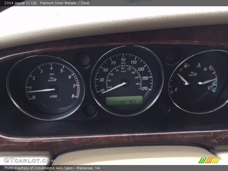 Platinum Silver Metallic / Dove 2004 Jaguar XJ XJ8