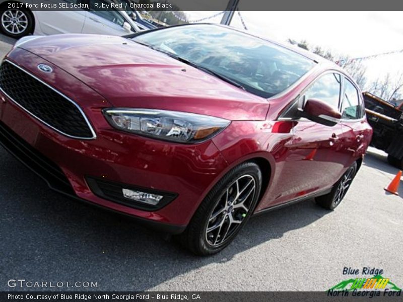 Ruby Red / Charcoal Black 2017 Ford Focus SEL Sedan
