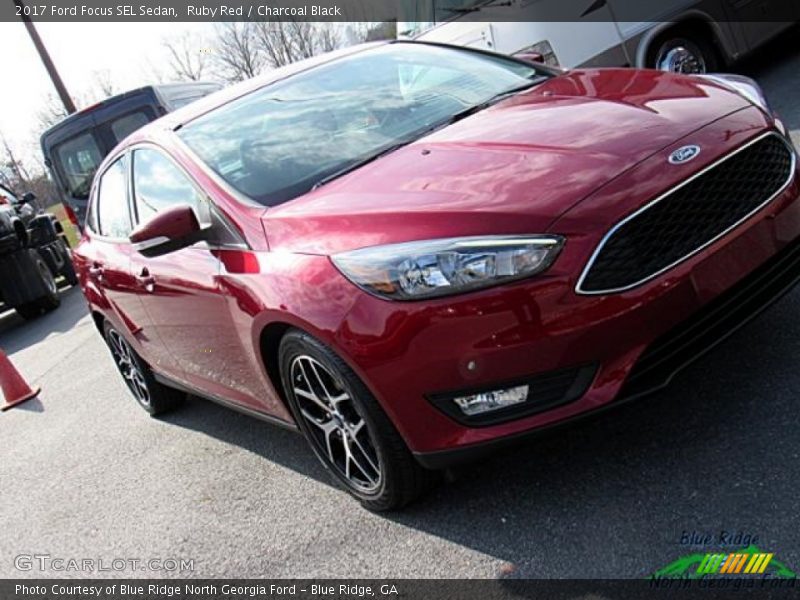 Ruby Red / Charcoal Black 2017 Ford Focus SEL Sedan