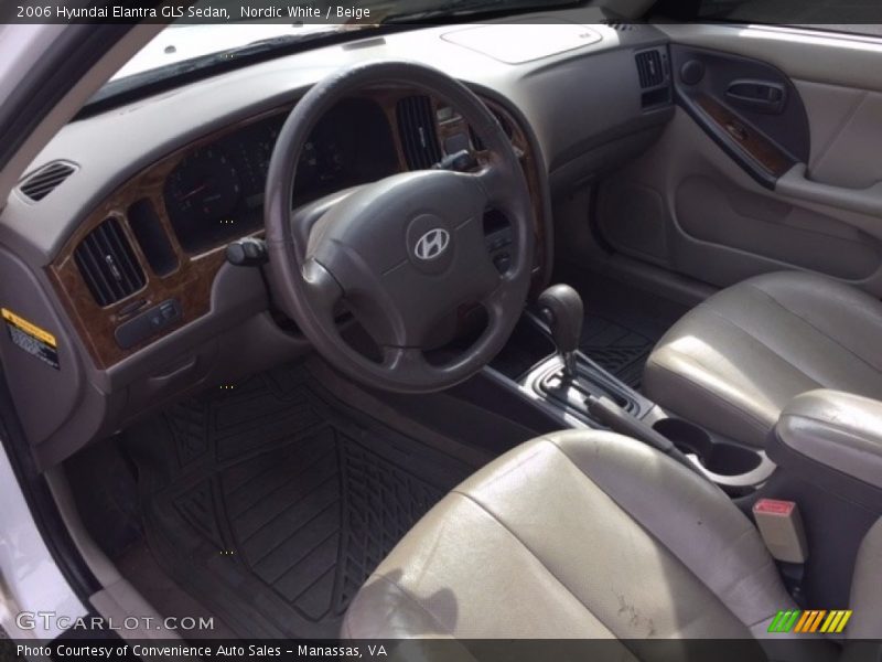 Nordic White / Beige 2006 Hyundai Elantra GLS Sedan