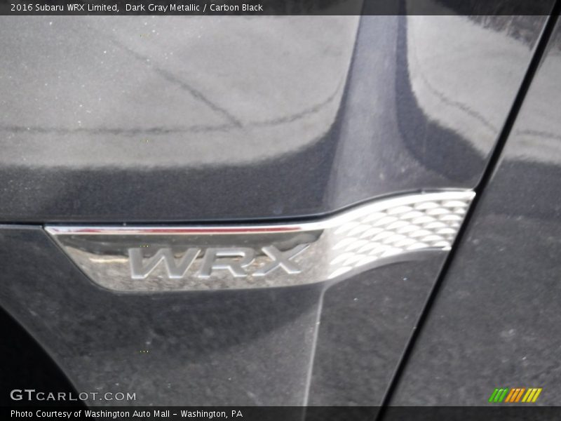 Dark Gray Metallic / Carbon Black 2016 Subaru WRX Limited
