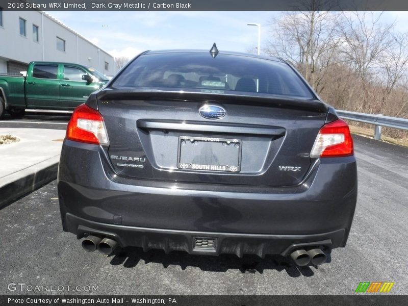Dark Gray Metallic / Carbon Black 2016 Subaru WRX Limited