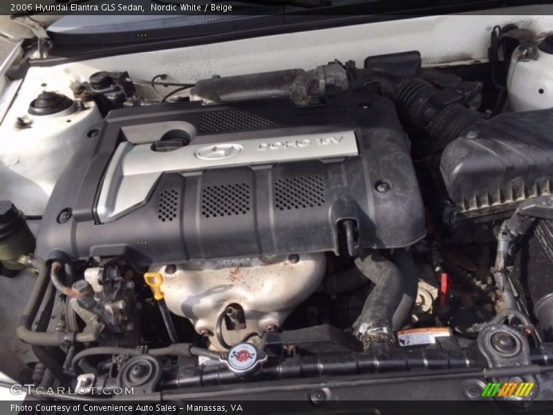 Nordic White / Beige 2006 Hyundai Elantra GLS Sedan