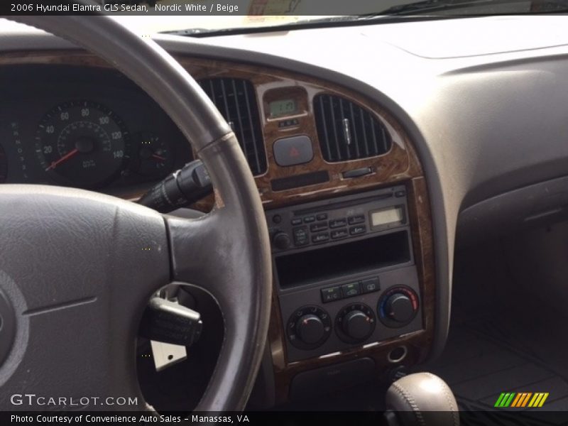 Nordic White / Beige 2006 Hyundai Elantra GLS Sedan