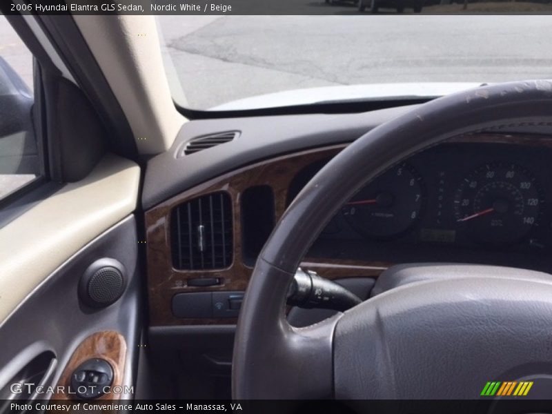 Nordic White / Beige 2006 Hyundai Elantra GLS Sedan