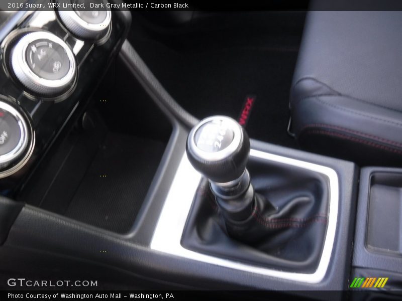 Dark Gray Metallic / Carbon Black 2016 Subaru WRX Limited