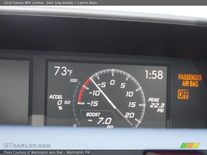 Dark Gray Metallic / Carbon Black 2016 Subaru WRX Limited