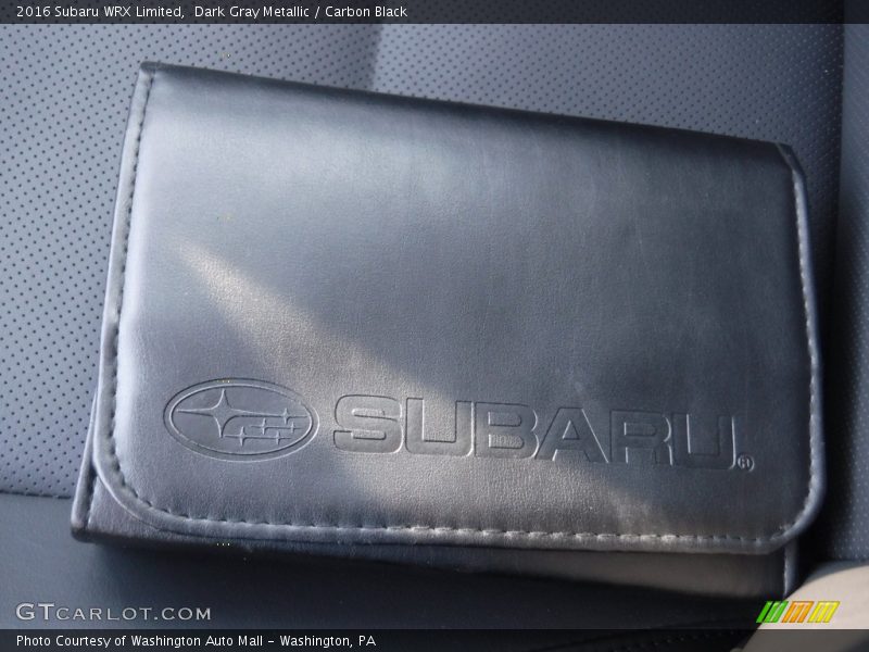 Dark Gray Metallic / Carbon Black 2016 Subaru WRX Limited