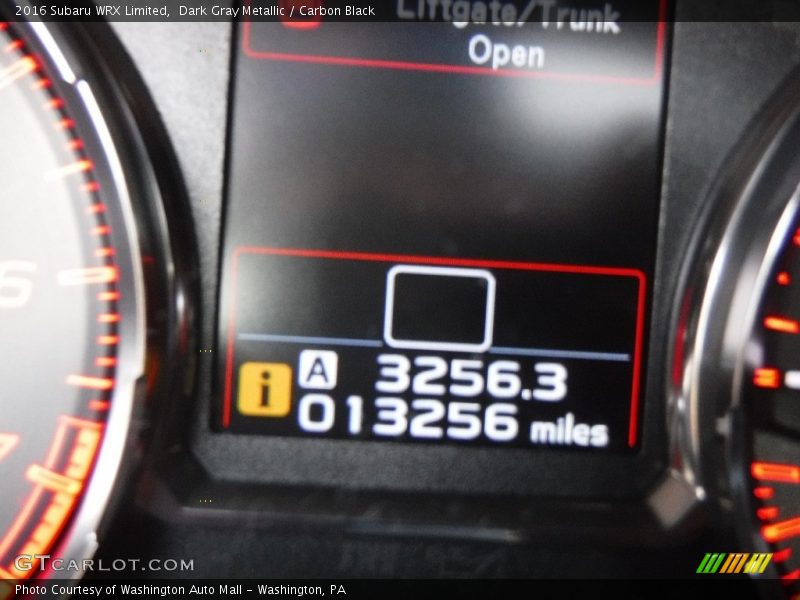 Dark Gray Metallic / Carbon Black 2016 Subaru WRX Limited