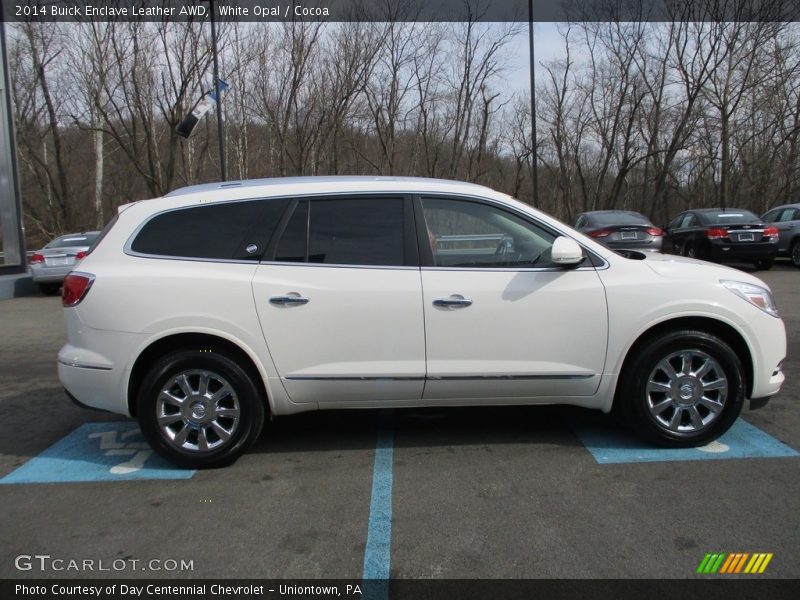 White Opal / Cocoa 2014 Buick Enclave Leather AWD
