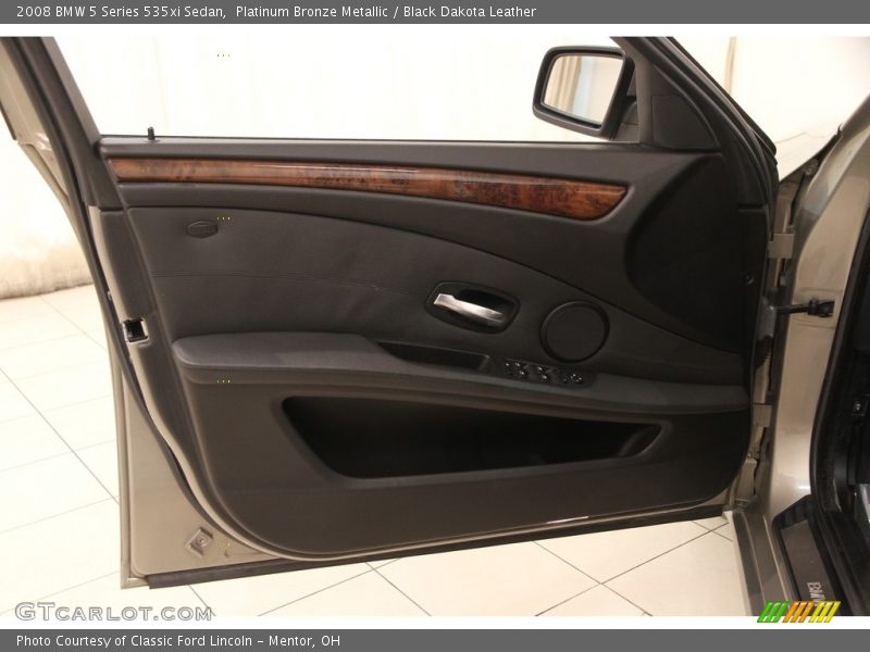 Platinum Bronze Metallic / Black Dakota Leather 2008 BMW 5 Series 535xi Sedan