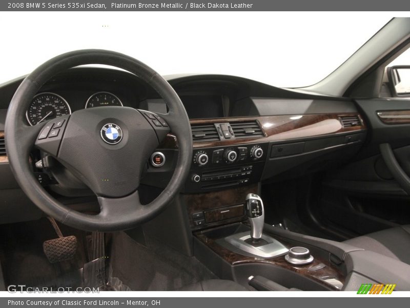 Platinum Bronze Metallic / Black Dakota Leather 2008 BMW 5 Series 535xi Sedan