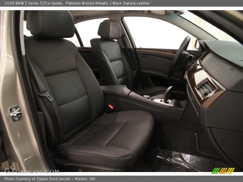 Platinum Bronze Metallic / Black Dakota Leather 2008 BMW 5 Series 535xi Sedan