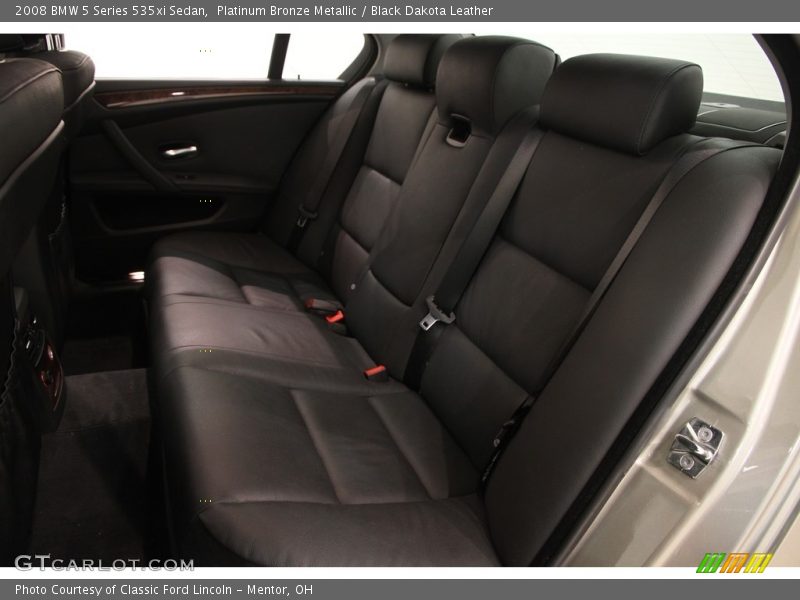 Platinum Bronze Metallic / Black Dakota Leather 2008 BMW 5 Series 535xi Sedan