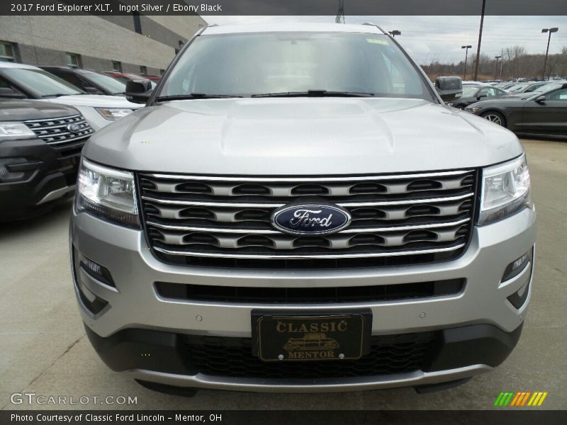 Ingot Silver / Ebony Black 2017 Ford Explorer XLT