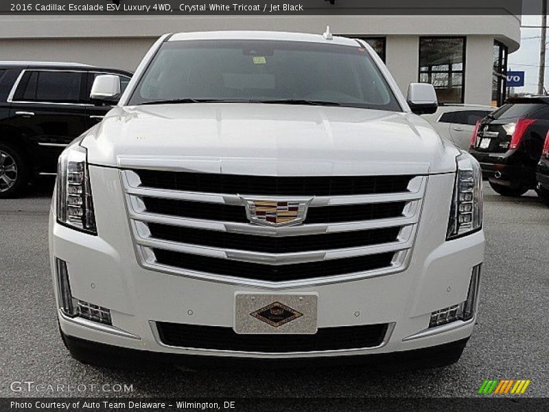 Crystal White Tricoat / Jet Black 2016 Cadillac Escalade ESV Luxury 4WD