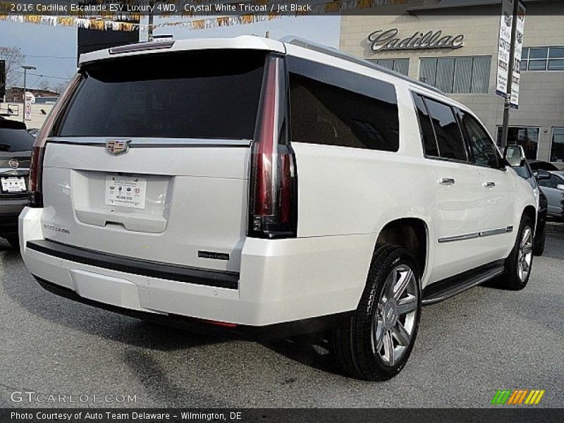 Crystal White Tricoat / Jet Black 2016 Cadillac Escalade ESV Luxury 4WD