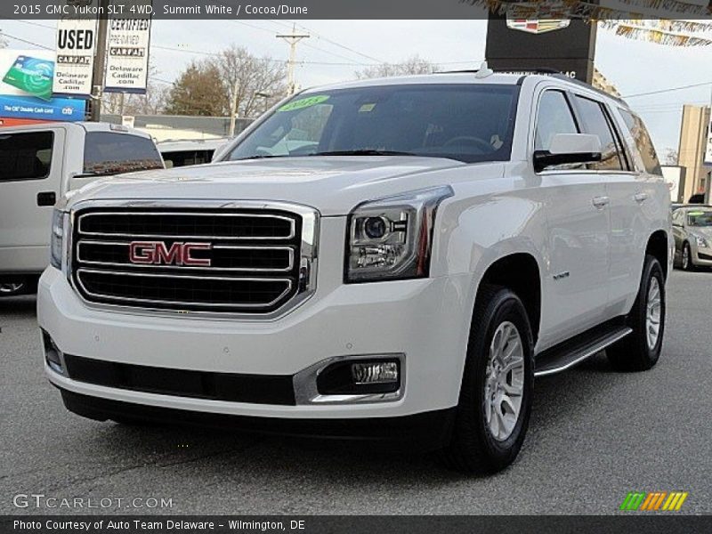 Summit White / Cocoa/Dune 2015 GMC Yukon SLT 4WD