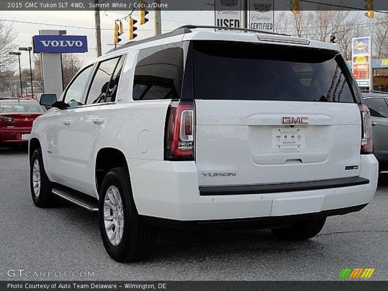 Summit White / Cocoa/Dune 2015 GMC Yukon SLT 4WD