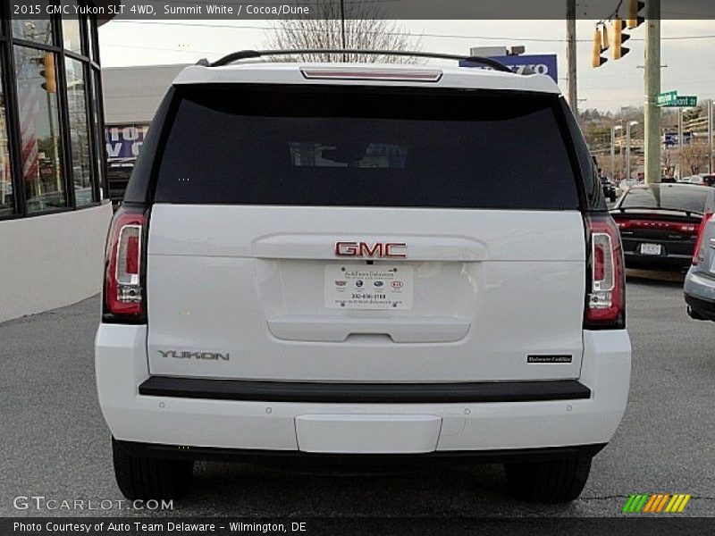 Summit White / Cocoa/Dune 2015 GMC Yukon SLT 4WD