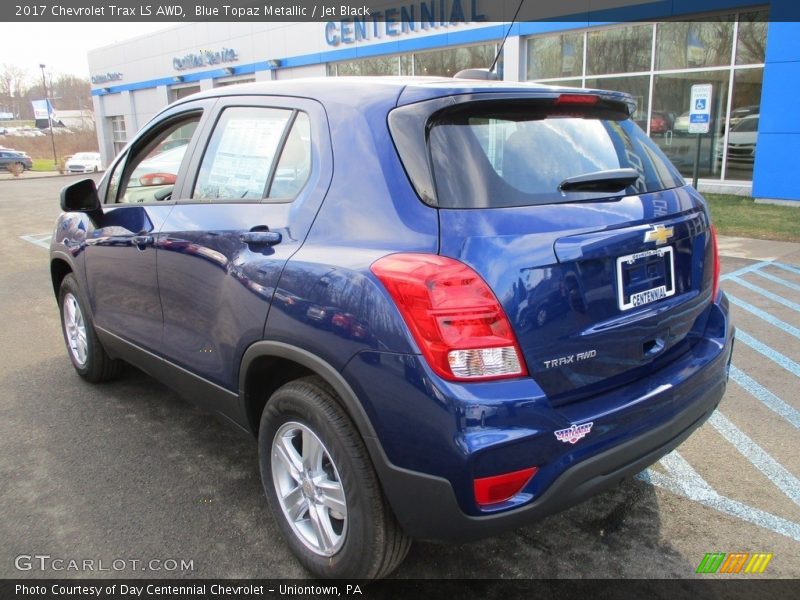 Blue Topaz Metallic / Jet Black 2017 Chevrolet Trax LS AWD