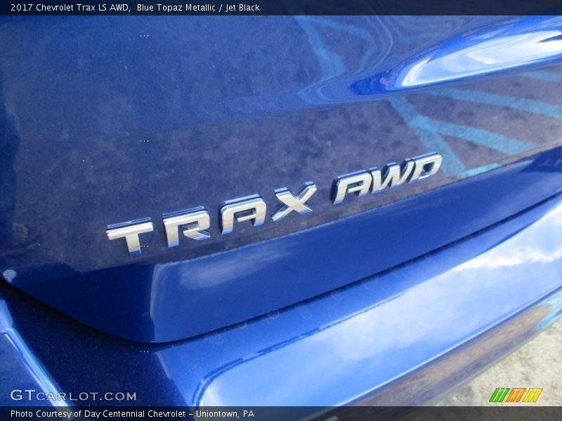 Blue Topaz Metallic / Jet Black 2017 Chevrolet Trax LS AWD