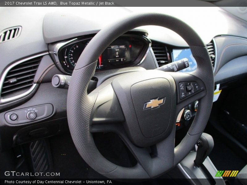 Blue Topaz Metallic / Jet Black 2017 Chevrolet Trax LS AWD
