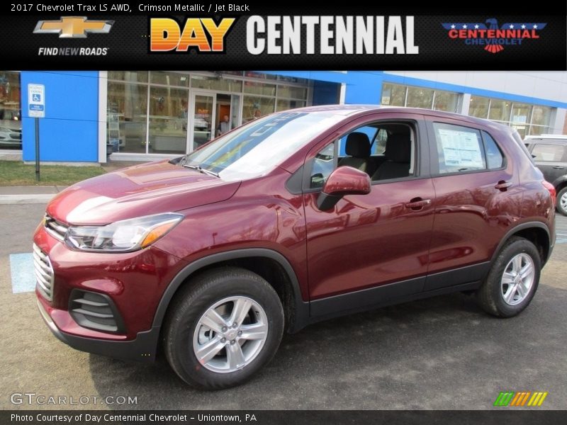 Crimson Metallic / Jet Black 2017 Chevrolet Trax LS AWD