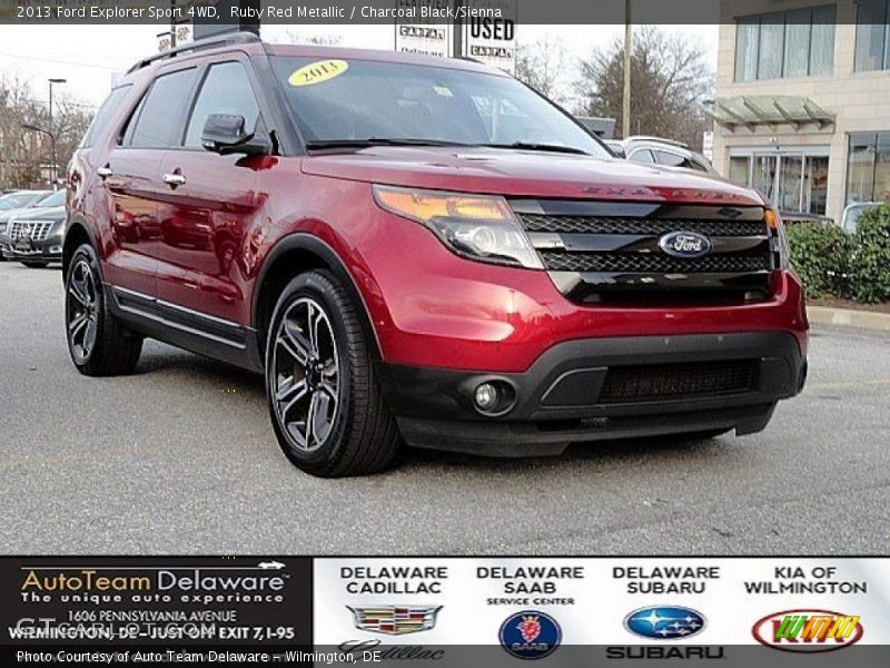 Ruby Red Metallic / Charcoal Black/Sienna 2013 Ford Explorer Sport 4WD