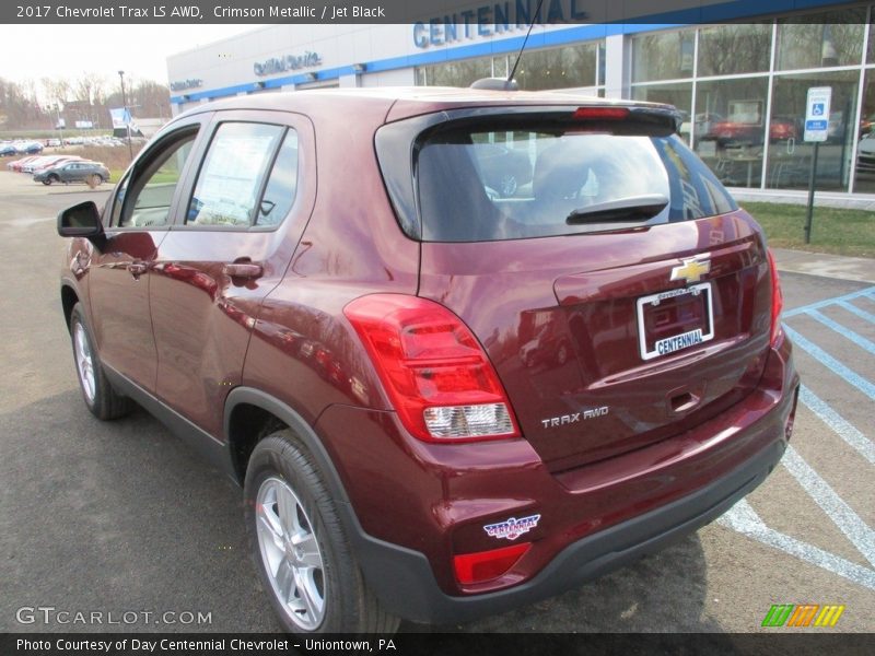 Crimson Metallic / Jet Black 2017 Chevrolet Trax LS AWD